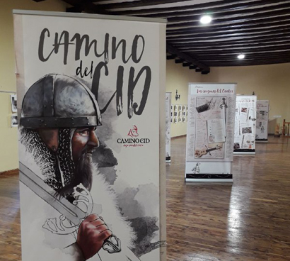 Imagen de la exposición del Camino del Cid en Mosqueruela (Teruel)